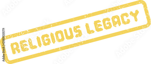 Принти на полотні A textured yellow stamp mark clearly states the meaningful phrase Religious Lega
