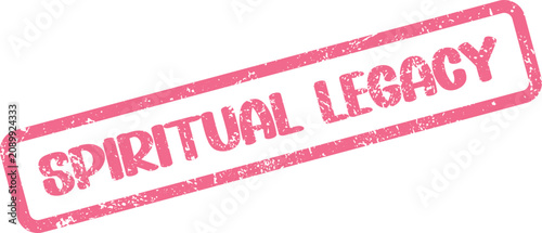 Obraz na plátně A vibrant pink distressed spiritual legacy rubber stamp conveying lasting herita
