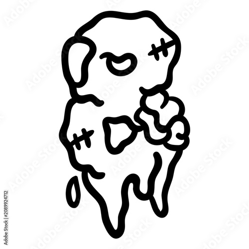Obraz na płótnie Zombie eight number sticker line