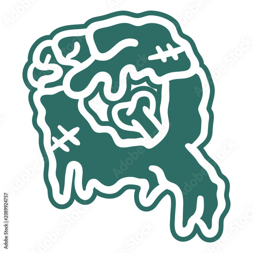 Obraz na płótnie Zombie q letter sticker