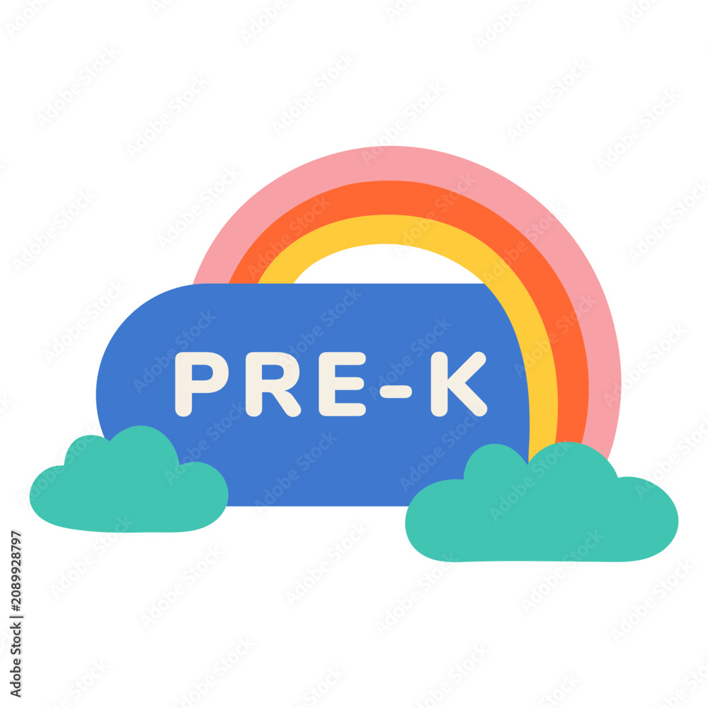 Obraz premium Pre k rainbow label