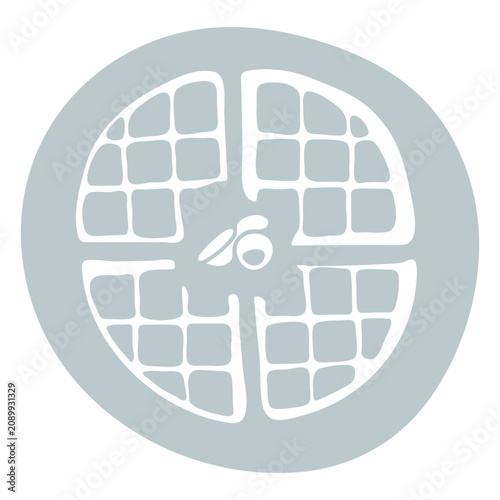 Принти на полотні Waffle breakfast cut-out