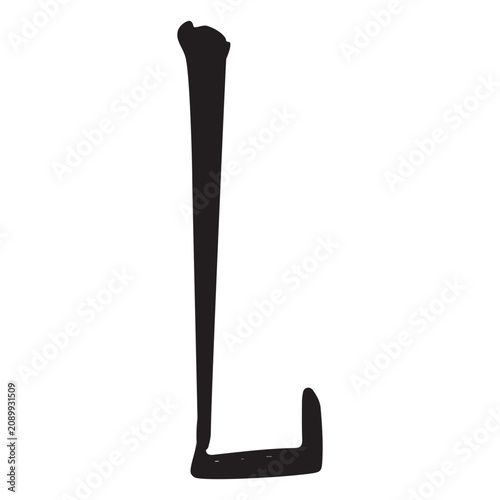 фотографія Alphabet letter l vandal