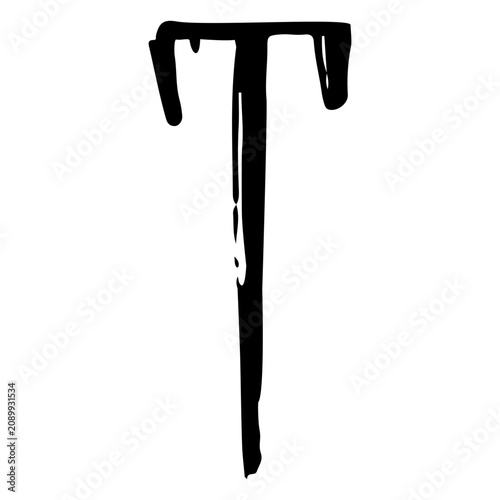 Foto Alphabet letter t vandal