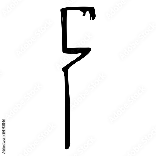 Canvastavla Alphabet letter f vandal