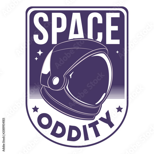 Photography Space oddity astronaut helmet badge