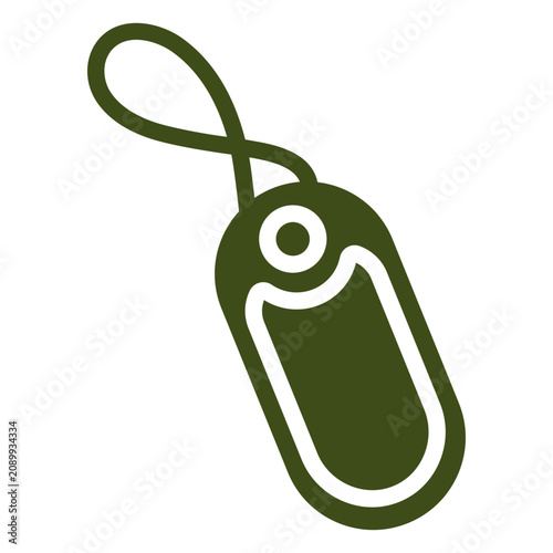 Obraz na plátne Soldier name tag cut-out