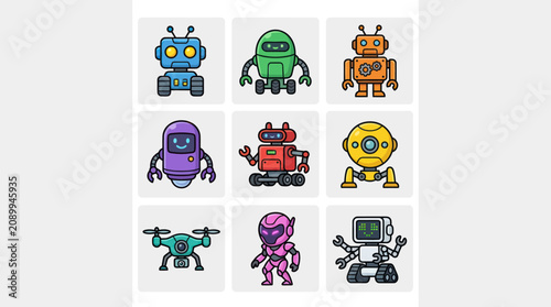 Foto Diverse robot collection