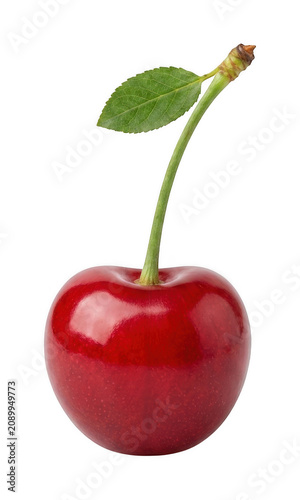 Cuadro en lienzo Ripe cherry png fresh cherry cutout red cherry fruit png sweet cherry berry cuto