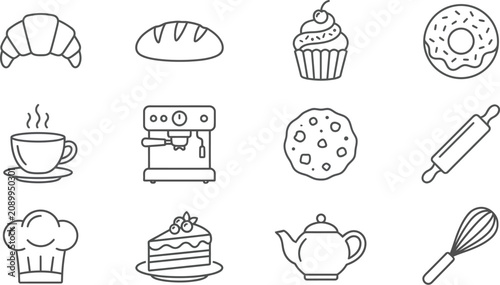 set of cake icons