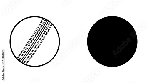 Canvastavla Abstract Geometric Shapes: Two simple circles, one displaying diagonal lines and the other a solid black hue, create a minimalist graphic composition