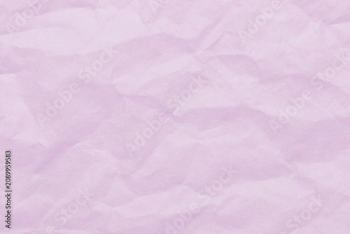 Pale purple crumpled tissue paper texture, blank template wrinkly background with space for text