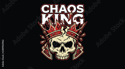 Canvastavla Vintage Skull and Crossbones Vector Illustration with Gothic Pirate Skeleton Bon