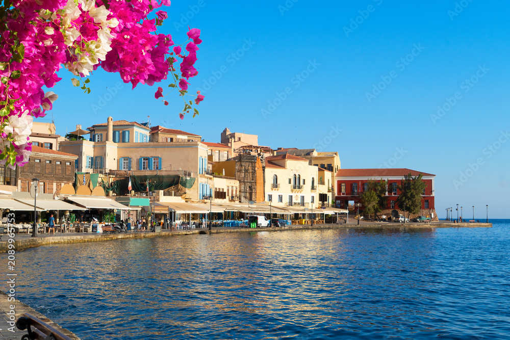 Obraz premium venetian habour of Chania, Crete, Greece