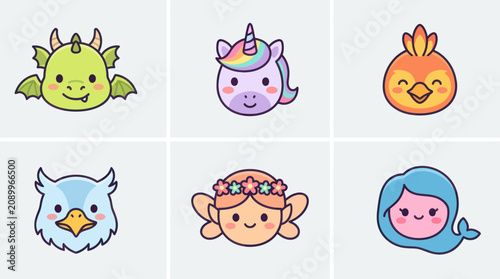 Fantasy creature and character icons