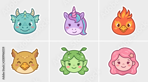 Fantasy creature and character icons