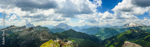 Photos Dolomites marmolada mountain panoramic view under clouds
