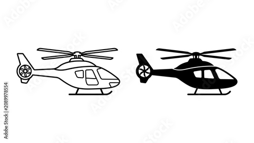 Foto Helicopter Silhouette Icon