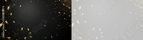 Фотография Transparent png overlay of falling shiny golden confetti decoration isolated on