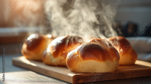 fresh baked buns  
