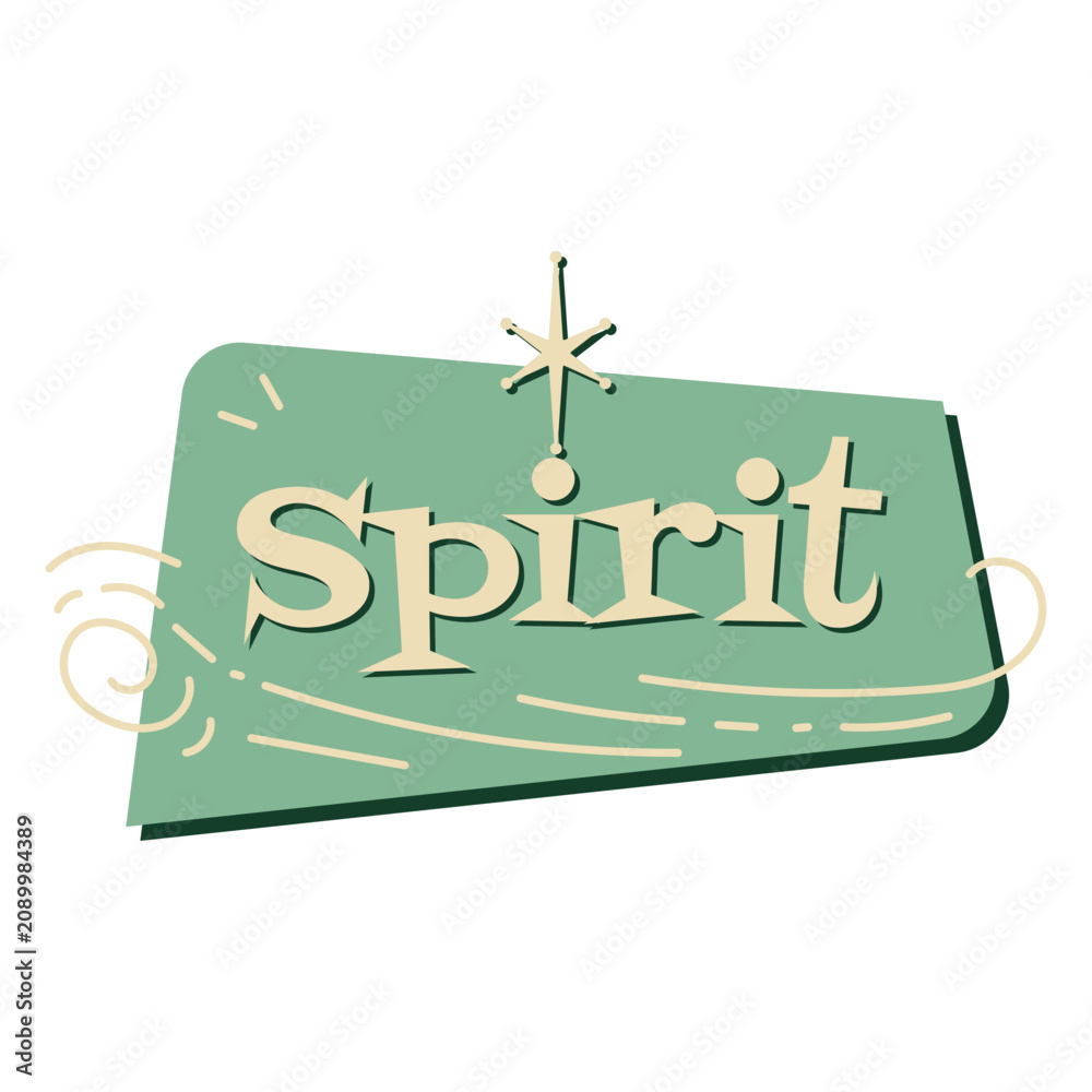 Obraz premium Spirit vintage badge quote