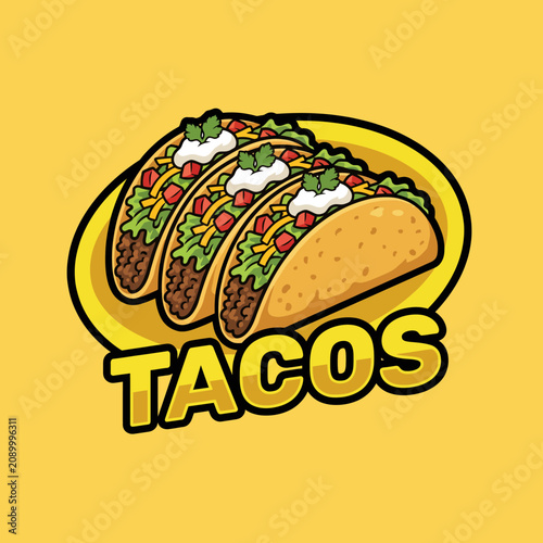 An appetizing illustration of a plate filled with colorful tacos, showcasing fresh ingredients, representing culinary arts and the joy of sharing good food with loved ones.