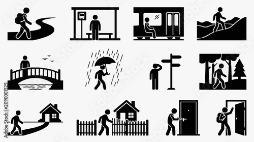 Foto Daily Life Challenges During Rainy Season.