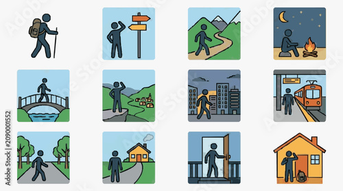 Daily Life Scenes with Characters.