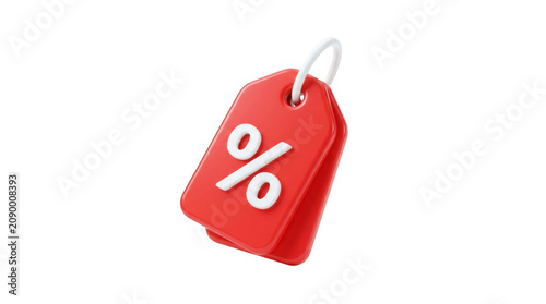 Canvas Print Red discount tag for sales and shopping online