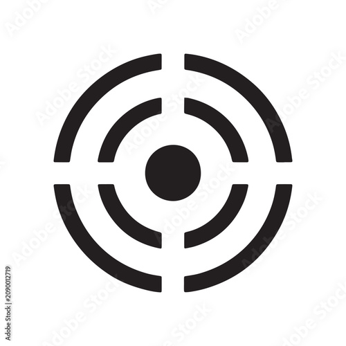 Obraz na plátně Target bullseye icon representing focus and accuracy with bullseye accuracy prec