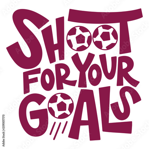Quadro su tela Shoot for your goals motivational quote