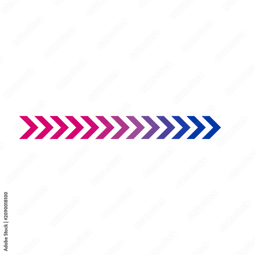 Fototapeta premium Bisexual Pride Chevron Stripe Divider Colorful Border Pattern