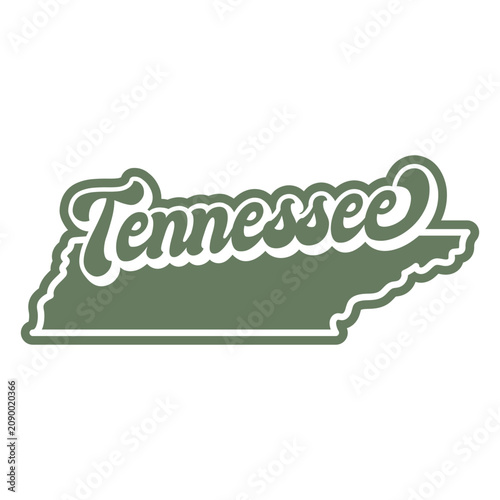 Obraz na plátně The state of tennessee is shown