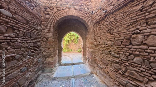Interior del Alcazaba de la ciudad de Málaga, Andalucía