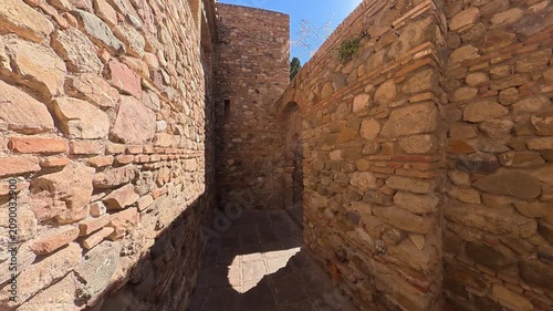 Interior del Alcazaba de la ciudad de Málaga, Andalucía