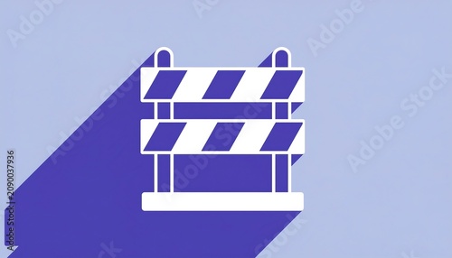 Abstract illustration of a road barrier sign.