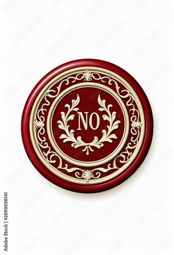 Fototapeta premium Red and Gold Wax Seal