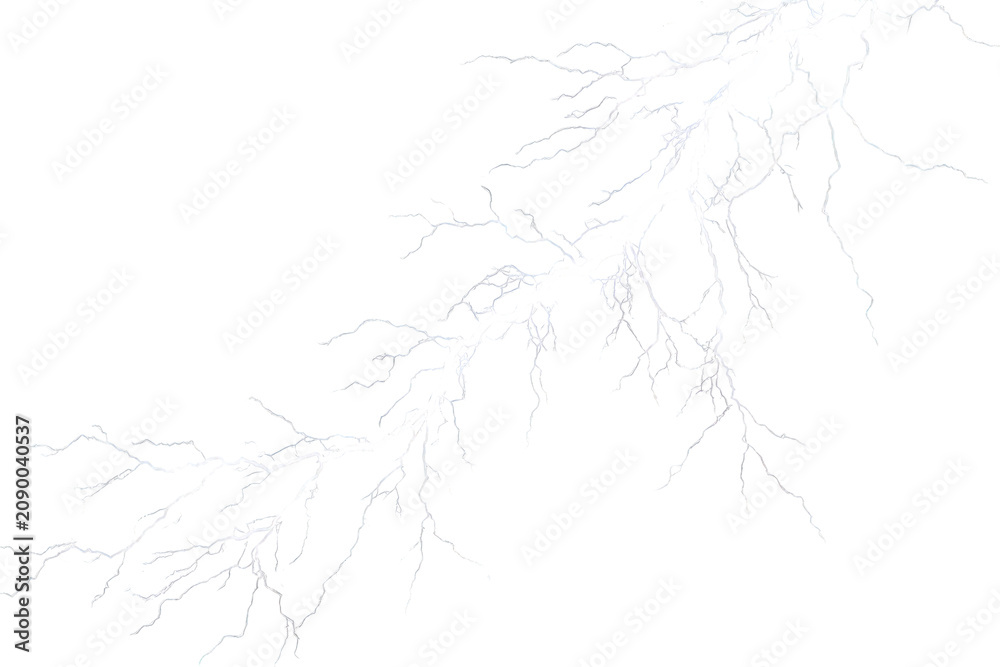 Fototapeta premium Dynamic lightning bolt striking, symbolizing power, energy, and sudden impact during intense weather
