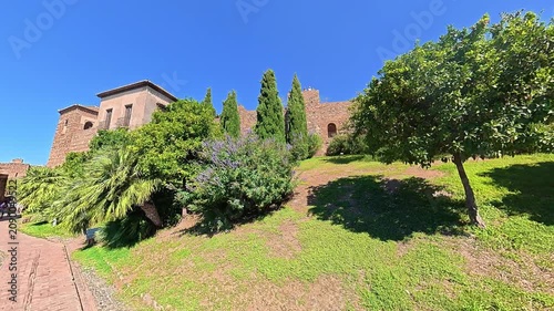 Interior del Alcazaba de la ciudad de Málaga, Andalucía