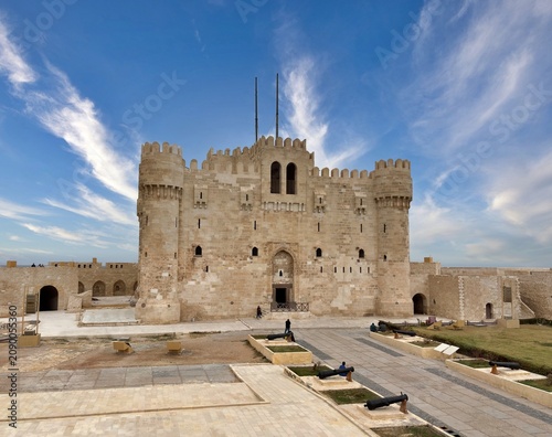 Canvas Print A view from the 15th-century Qaitbay Fort in Alexandria, Egypt