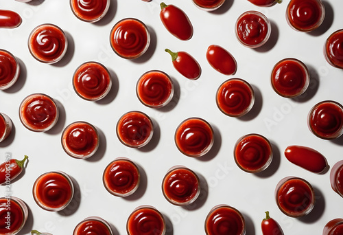 Pattern of ketchup in small...