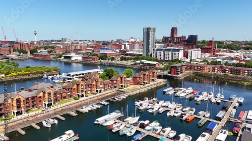 Liverpool Marina Coburg Dock Yachts Aerial View