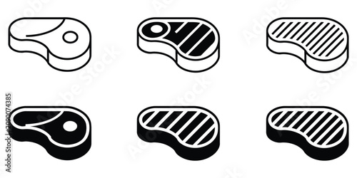 Photos Beef steak icon featuring meat symbol for barbecue, dining, cuisine and food men
