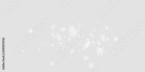 Vászonkép Falling snow with blurred bokeh particles