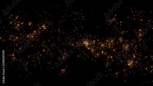 4K Golden Particle Field Background. Floating Gold Sparkles, Glitter Dust, Luxury Abstract Motion Graphics Overlay, Ambient Animation, 60 FPS, 2160p