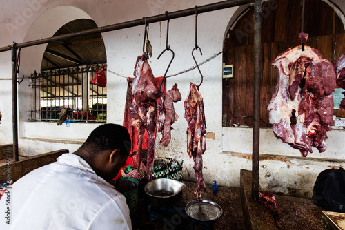 Obraz na płótnie Targ mięsny w Stone Town Zanzibar Tanzania