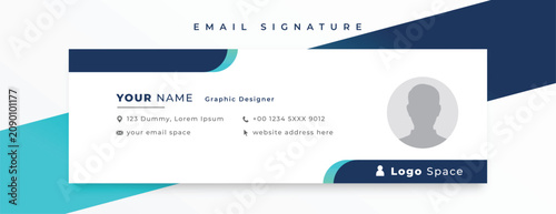 Tableau sur toile Clean Minimal Email Signature Banner Template for Professionals