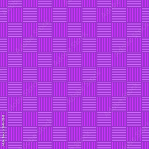 Geometric basket weave seamless pattern with purple tone perpendicular line block texture, minimal digital website background banner and commercial handicraft product wrapping