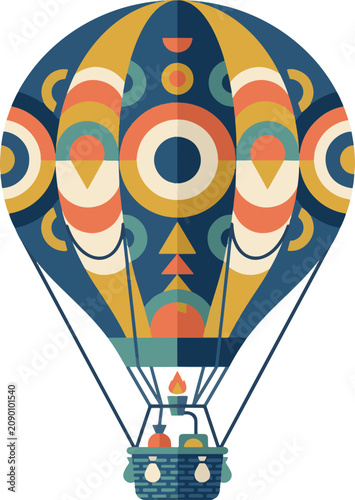 Vibrant Hot Air Balloon Ride Adventure.