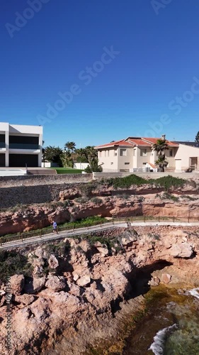 Aerial View of Punta Prima Cliff Walk Torrevieja Alicante Spain